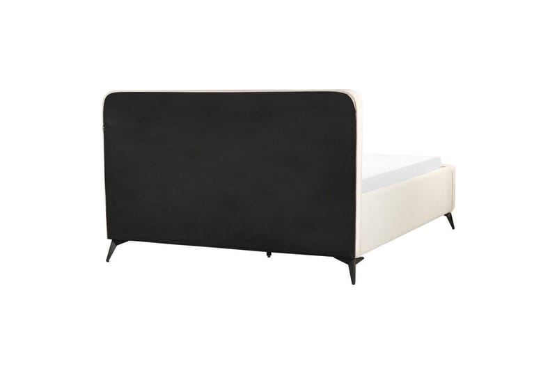 Säng med lamellram Valognes - Ljusbeige, svart, 160x200 cm - Möbler - Säng - Sängram & sängstomme