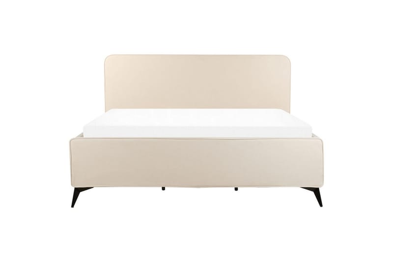 Säng med lamellram Valognes - Ljusbeige, svart, 180x200 cm - Möbler - Säng - Sängram & sängstomme