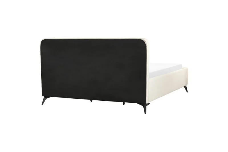 Säng med lamellram Valognes - Ljusbeige, svart, 180x200 cm - Möbler - Säng - Sängram & sängstomme