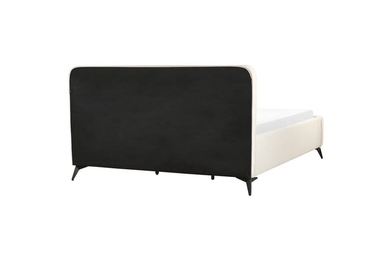 Säng med lamellram Valognes - Ljusbeige, svart, 180x200 cm - Möbler - Säng - Sängram & sängstomme