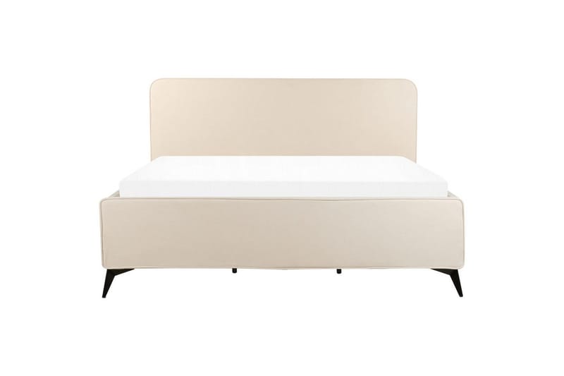 Säng med lamellram Valognes - Ljusbeige, svart, 180x200 cm - Möbler - Säng - Sängram & sängstomme