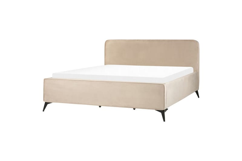 Säng med lamellram Valognes, Taupe, svart, 180x200 cm