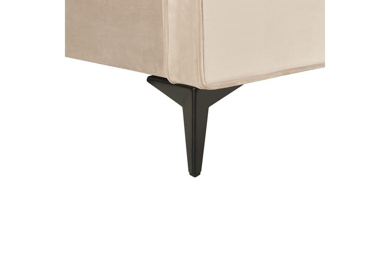 Säng med lamellram Valognes - Taupe, svart, 180x200 cm - Möbler - Säng - Sängram & sängstomme