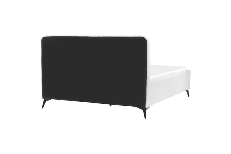 Säng med lamellram Valognes - Vit, Svart, 160x200 cm - Möbler - Säng - Sängram & sängstomme