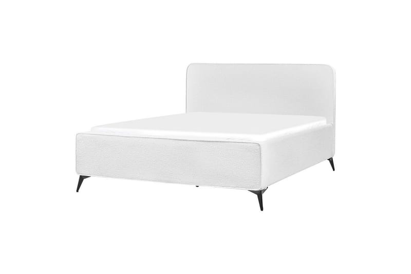 Säng med lamellram Valognes - Vit, Svart, 160x200 cm - Möbler - Säng - Sängram & sängstomme