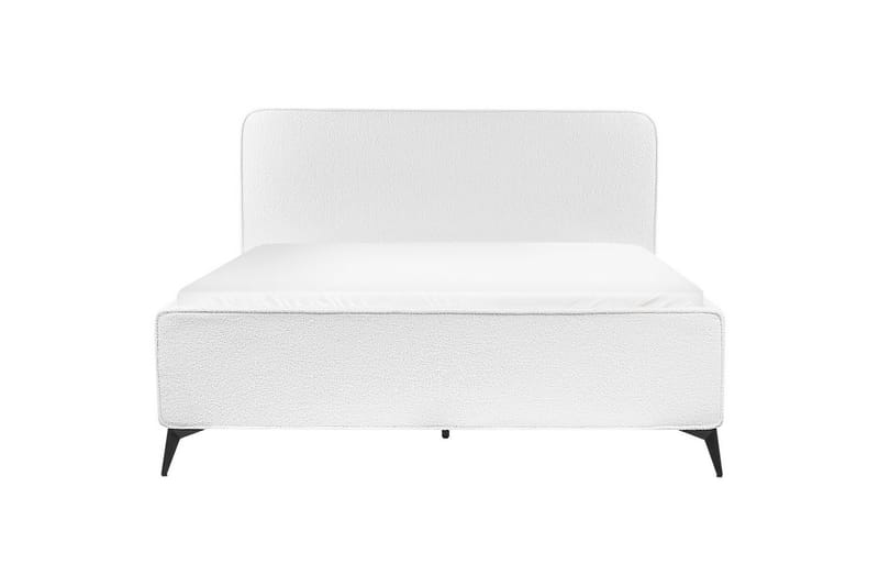 Säng med lamellram Valognes - Vit, Svart, 160x200 cm - Möbler - Säng - Sängram & sängstomme