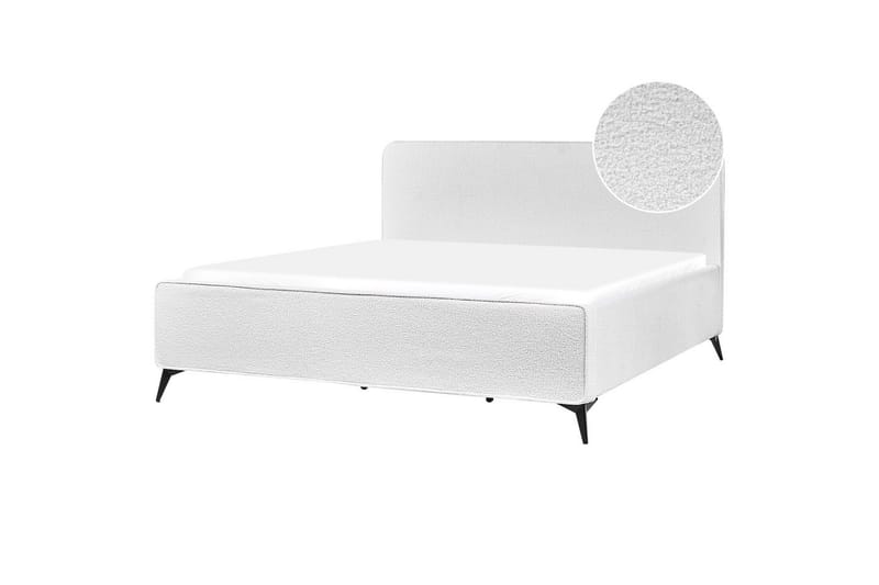 Säng med lamellram Valognes - Vit, Svart, 180x200 cm - Möbler - Säng - Sängram & sängstomme