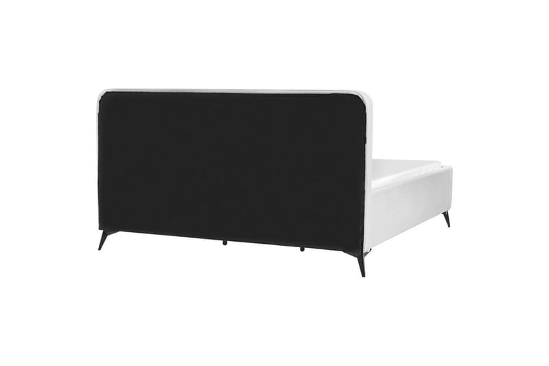 Säng med lamellram Valognes - Vit, Svart, 180x200 cm - Möbler - Säng - Sängram & sängstomme