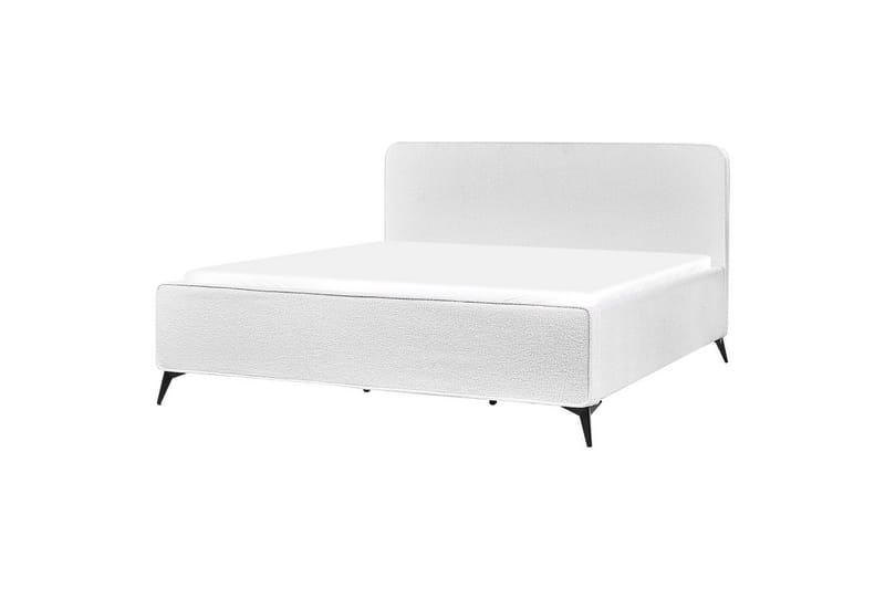 Säng med lamellram Valognes - Vit, Svart, 180x200 cm - Möbler - Säng - Sängram & sängstomme
