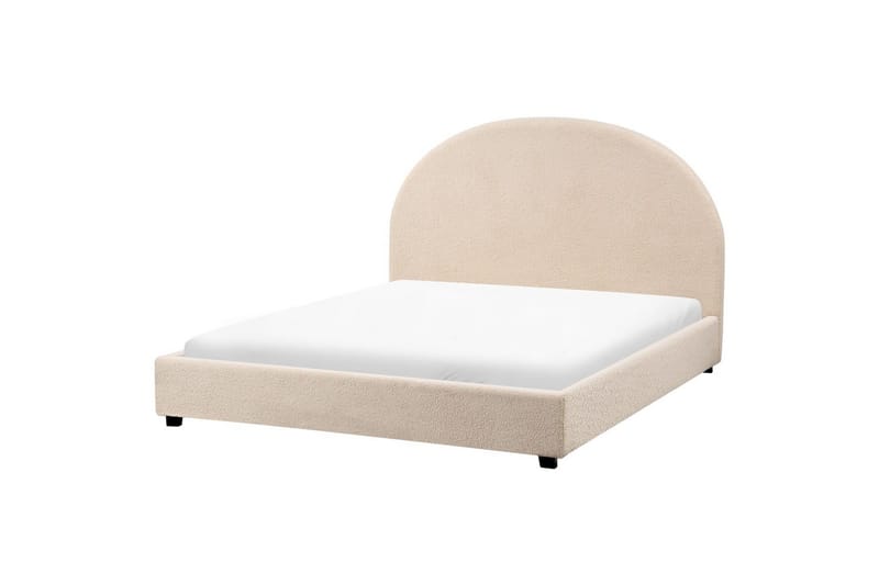 Säng med lamellram Vaucluse - Beige/Bouclé, 140x200 cm - Möbler - Säng - Sängram & sängstomme