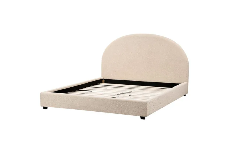 Säng med lamellram Vaucluse - Beige/Bouclé, 160x200 cm - Möbler - Säng - Sängram & sängstomme