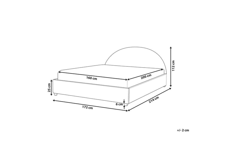 Säng med lamellram Vaucluse - Beige/Bouclé, 160x200 cm - Möbler - Säng - Sängram & sängstomme