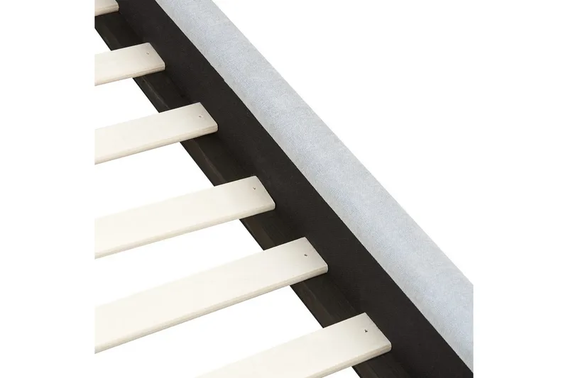 Säng med lamellram Vaucluse - Ljusblå/Polyester, 140x200 cm - Möbler - Säng - Sängram & sängstomme