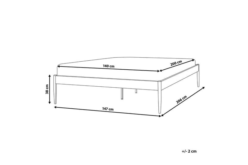 Säng med lamellram Vaurs - Svart, 140x200 cm - Möbler - Säng - Sängram & sängstomme