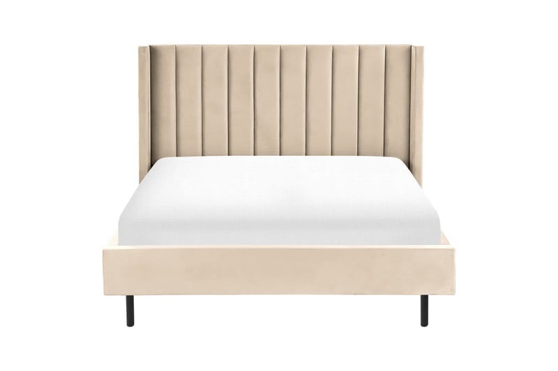 Säng med lamellram Villette - Beige, svart, 140x200 cm - Möbler - Säng - Sängram & sängstomme