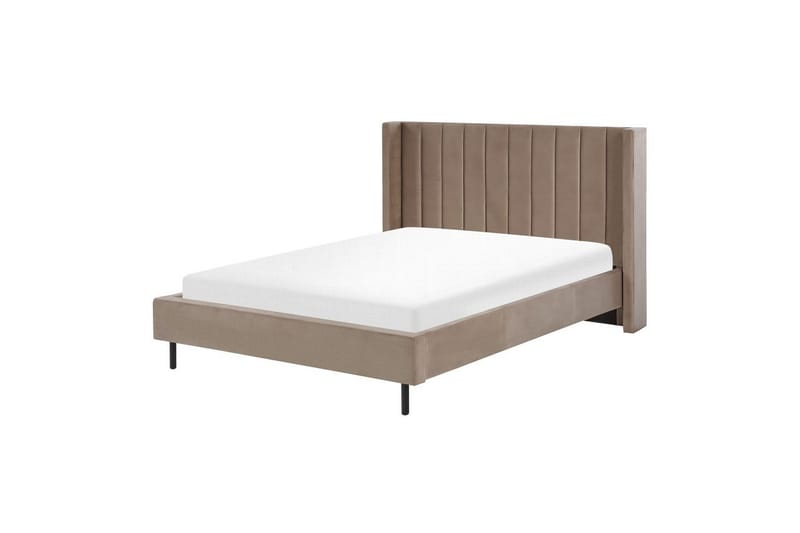 Säng med lamellram Villette - Taupe, svart, 140x200 cm - Möbler - Säng - Sängram & sängstomme
