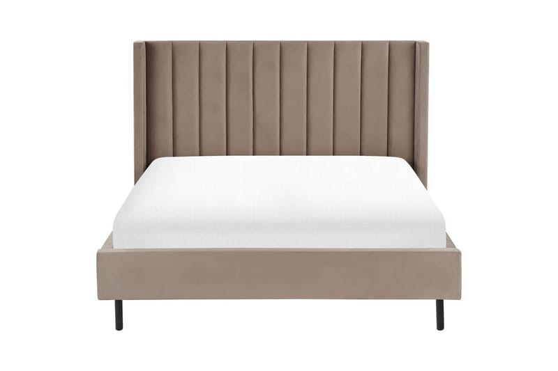 Säng med lamellram Villette - Taupe, svart, 140x200 cm - Möbler - Säng - Sängram & sängstomme