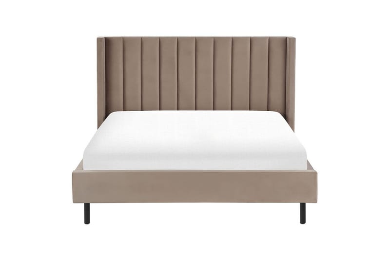 Säng med lamellram Villette - Taupe, svart, 160x200 cm - Möbler - Säng - Sängram & sängstomme