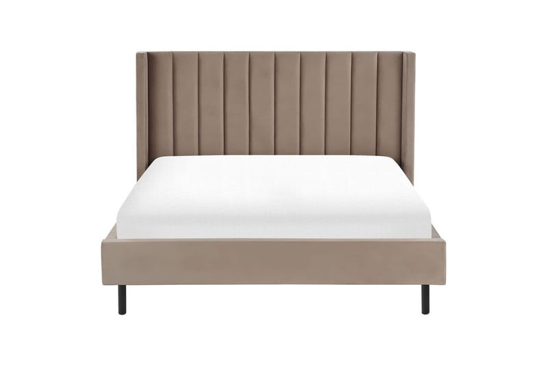 Säng med lamellram Villette - Taupe, svart, 160x200 cm - Möbler - Säng - Sängram & sängstomme