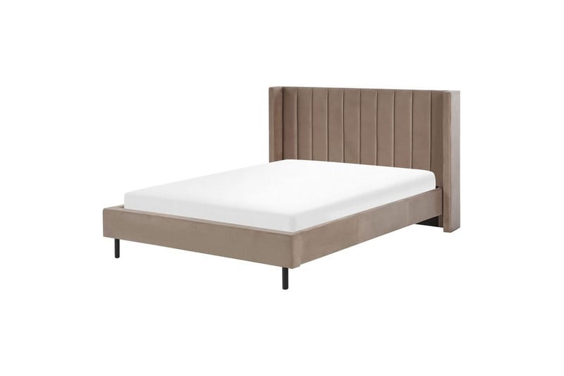 Säng med lamellram Villette - Taupe, svart, 160x200 cm - Möbler - Säng - Sängram & sängstomme
