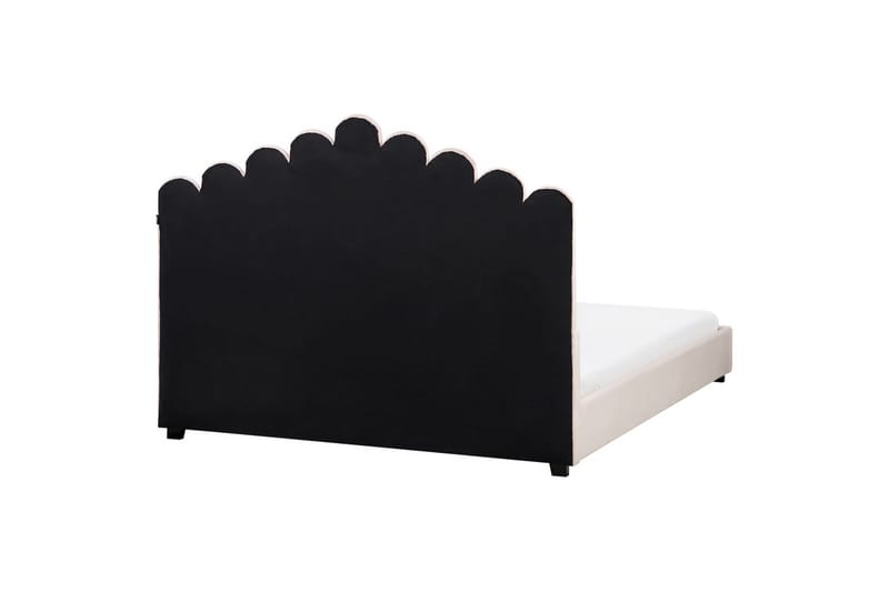 S�äng med lamellram Vincennes - Rosa, Svart, 160x200 cm - Möbler - Säng - Sängram & sängstomme