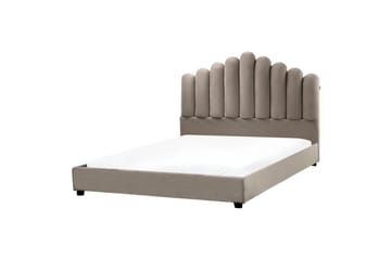 Säng med lamellram Vincennes - Taupe, svart, 160x200 cm - Möbler - Säng - Sängram & sängstomme
