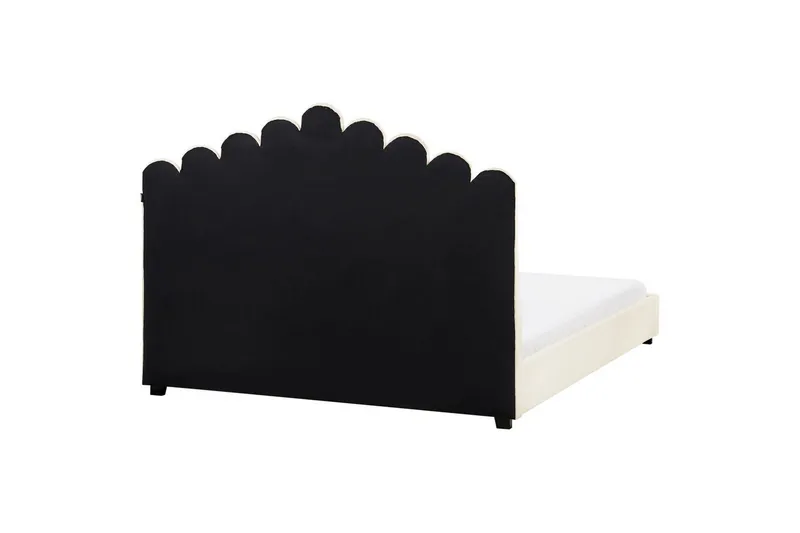 Säng med lamellram Vincennes - Vit, Svart, 140x200 cm - Möbler - Säng - Sängram & sängstomme