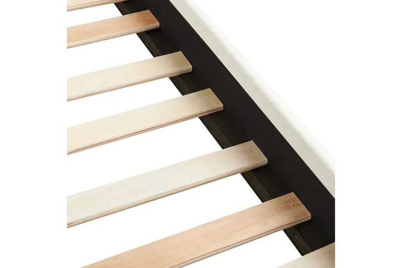 Säng med lamellram Vincennes - Vit, Svart, 140x200 cm - Möbler - Säng - Sängram & sängstomme