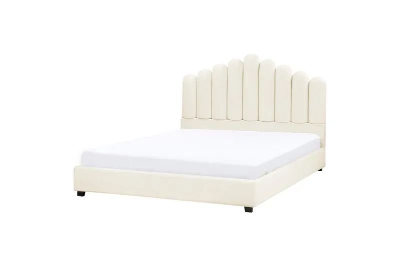 Säng med lamellram Vincennes - Vit, Svart, 140x200 cm - Möbler - Säng - Sängram & sängstomme