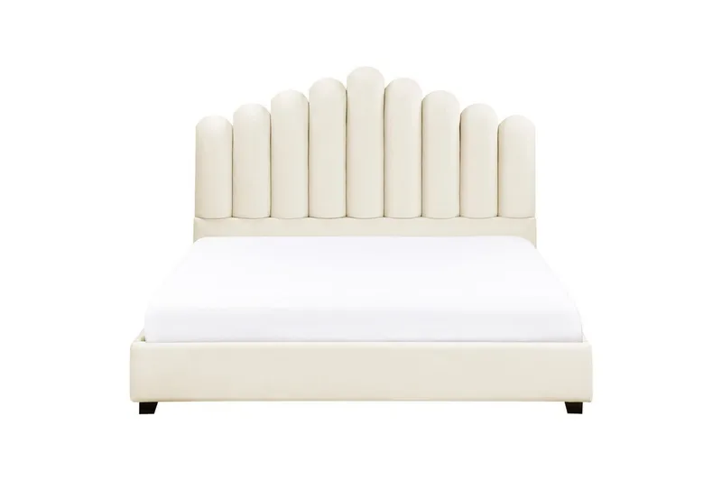 Säng med lamellram Vincennes - Vit, Svart, 140x200 cm - Möbler - Säng - Sängram & sängstomme