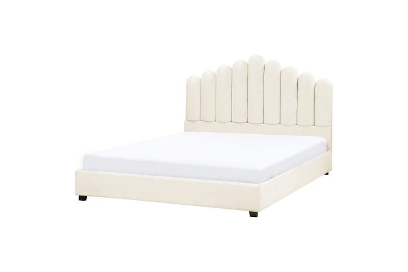 Säng med lamellram Vincennes - Vit, Svart, 160x200 cm - Möbler - Säng - Sängram & sängstomme