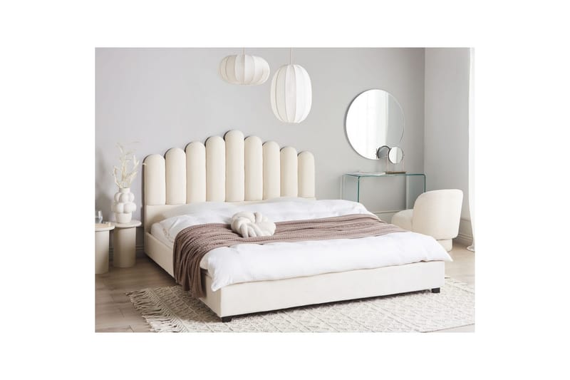 Säng med lamellram Vincennes - Vit, Svart, 180x200 cm - Möbler - Säng - Sängram & sängstomme