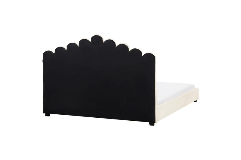 Säng med lamellram Vincennes - Vit, Svart, 180x200 cm - Möbler - Säng - Sängram & sängstomme