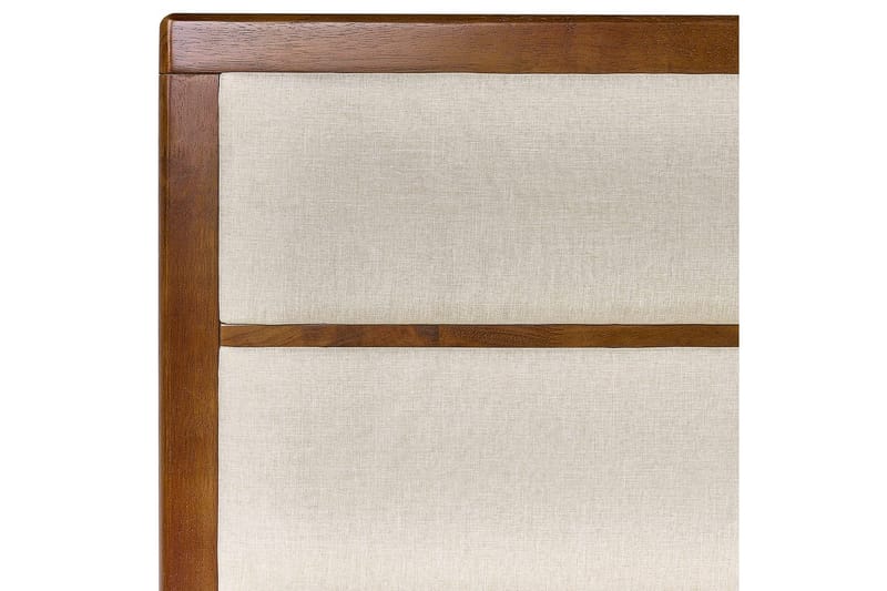 Säng med lamellram Poissy - Mörk trä, beige, 160x200 cm - Möbler - Säng - Sängram & sängstomme