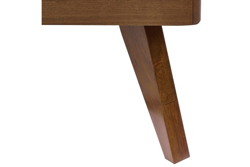 Säng med lamellram Poissy - Mörk trä, beige, 160x200 cm - Möbler - Säng - Sängram & sängstomme