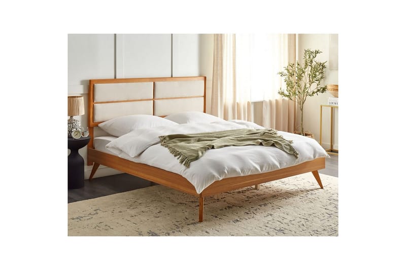 Säng med lamellram Poissy - Ljus trä, beige, 180x200 cm - Möbler - Säng - Sängram & sängstomme