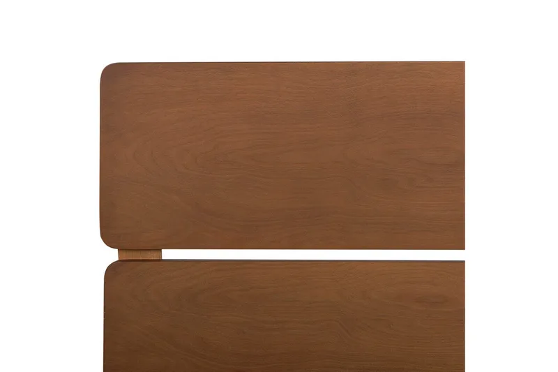 Säng med LED-belysning Boisset - Brun/Gummiträ, 140x200 cm - Möbler - Säng - Sängram & sängstomme