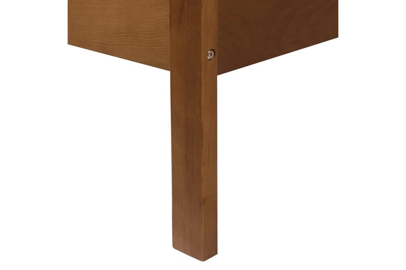 Säng med LED-belysning Boisset - Brun/Gummiträ, 160x200 cm - Möbler - Säng - Sängram & sängstomme