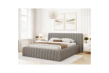 Säng med stoppning Eltap Carilla med metallram/gaslyft/förvaring - Coralline 03, Grå, 180x200 cm - Möbler - Säng - Sängar med förvaring