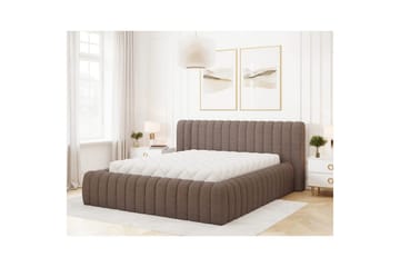 Säng med stoppning Eltap Carilla med metallram/gaslyft/förvaring - Tonall 22, Brun, 160x200 cm - Möbler - Säng - Sängar med förvaring