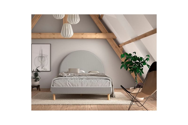 Säng Moon Grå, 140 x 200 cm - Grå, 140 x 200 cm - Möbler - Säng - Sängram & sängstomme