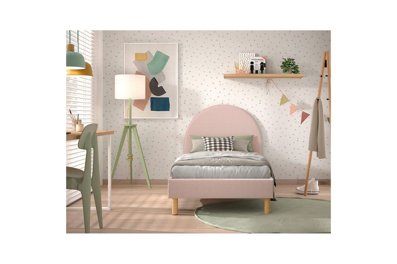 Säng Moon Rosa, 90 x 200 cm - Rosa, 90 x 200 cm - Möbler - Säng - Sängram & sängstomme