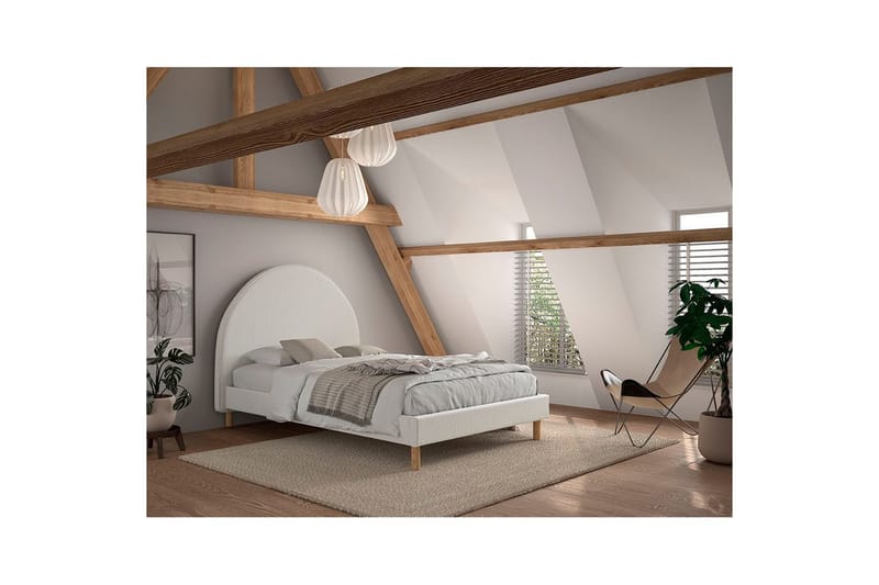 Säng Moon Vit, 140 x 200 cm - Vit, 140 x 200 cm - Möbler - Säng - Sängram & sängstomme