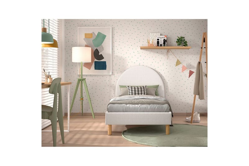 Säng Moon Vit, 90 x 200 cm - Vit, 90 x 200 cm - Möbler - Säng - Sängram & sängstomme