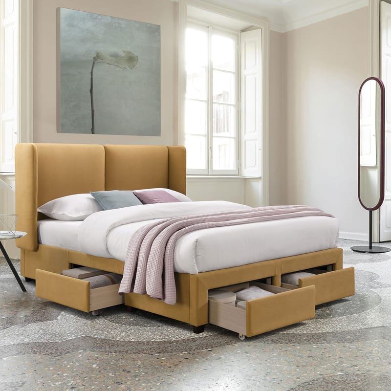 Säng Sugi 160x200 cm - gul - Möbler - Säng - Sängram & sängstomme