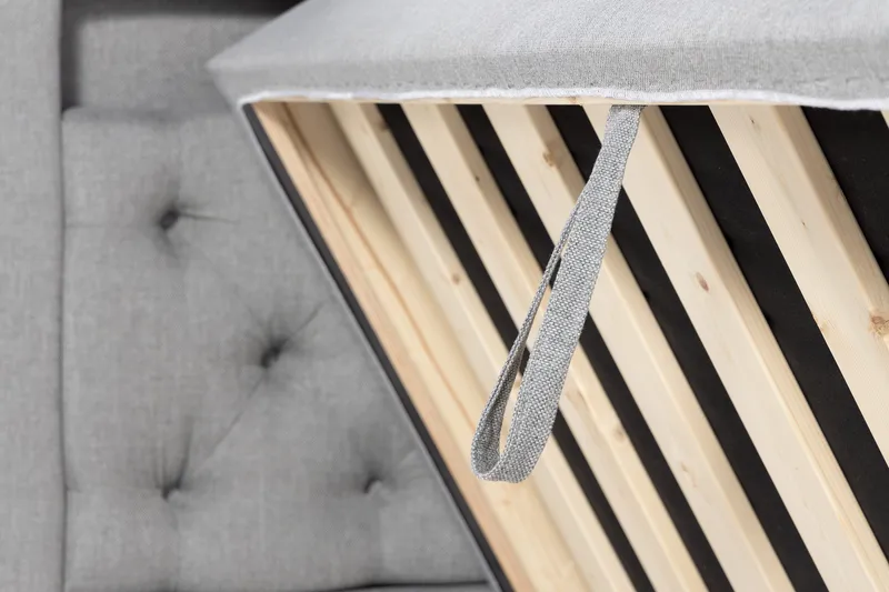 Alessia Förvaringssäng med LED-belysning 160x200 - Grå - Möbler - Säng - Sängar med förvaring