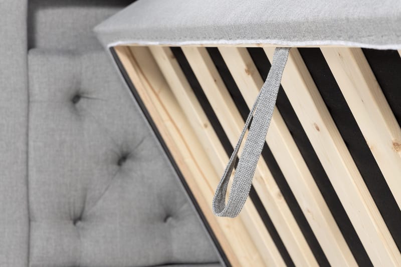 Alessia Förvaringssäng med LED-belysning 160x200 - Grå - Möbler - Säng - Sängar med förvaring