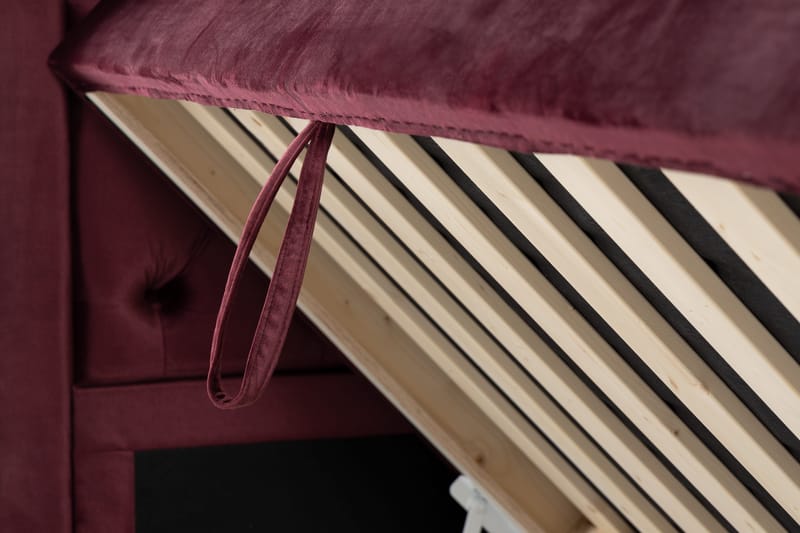 Alessia Förvaringssäng med LED-belysning 160x200 - Röd - Möbler - Säng - Sängar med förvaring