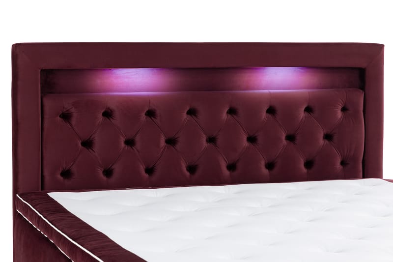 Alessia Förvaringssäng med LED-belysning 160x200 - Röd - Möbler - Säng - Sängar med förvaring