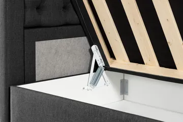 Alessia Komplett Sängpaket med Förvaring LED-belysning 160x200 cm - Svart - Möbler - Säng - Sängar med förvaring